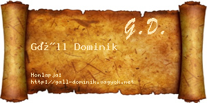 Gáll Dominik névjegykártya